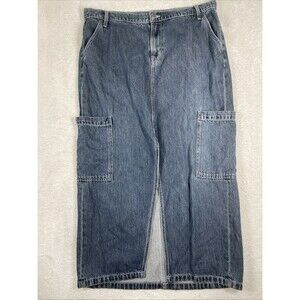 Old Navy Drapey Denim Maxi Anika Column Slit Skirt Size 14 mid rise Long Cargo